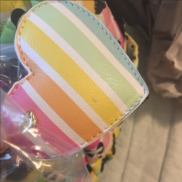 NWT Luv Betsey | Rainbow Striped Panda Backpack - Picture 6 of 7